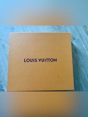 Authentic Louis Vuitton Orange Box with Navy Logo